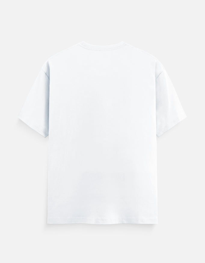 Men’s white classic cotton tee back product view