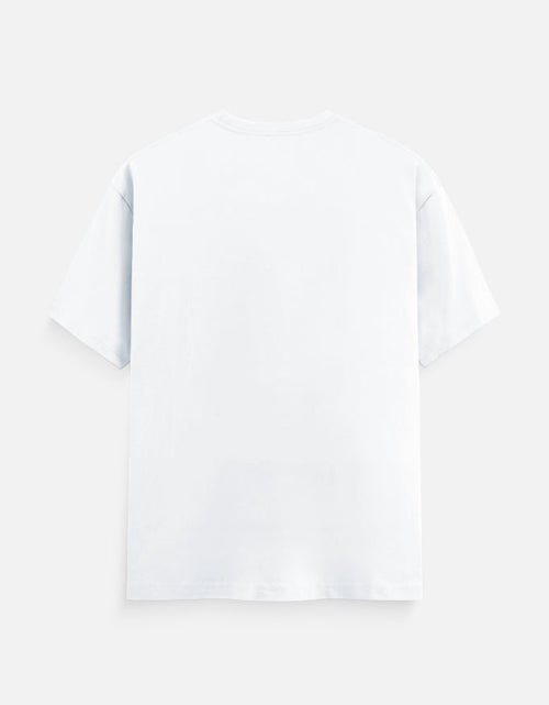 Men’s white classic cotton tee back product view