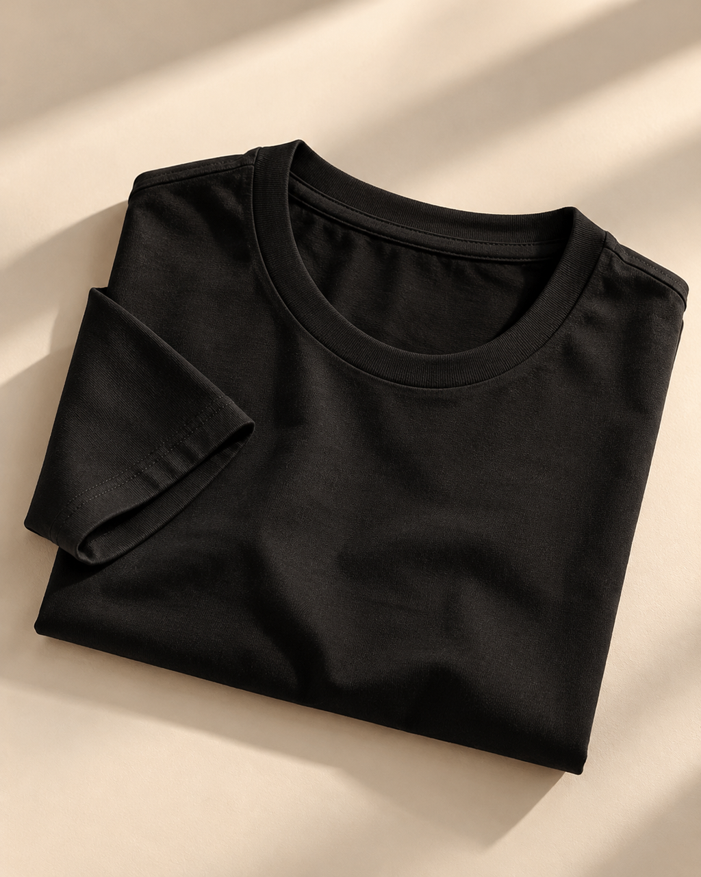 Women’s black classic cotton tee product view