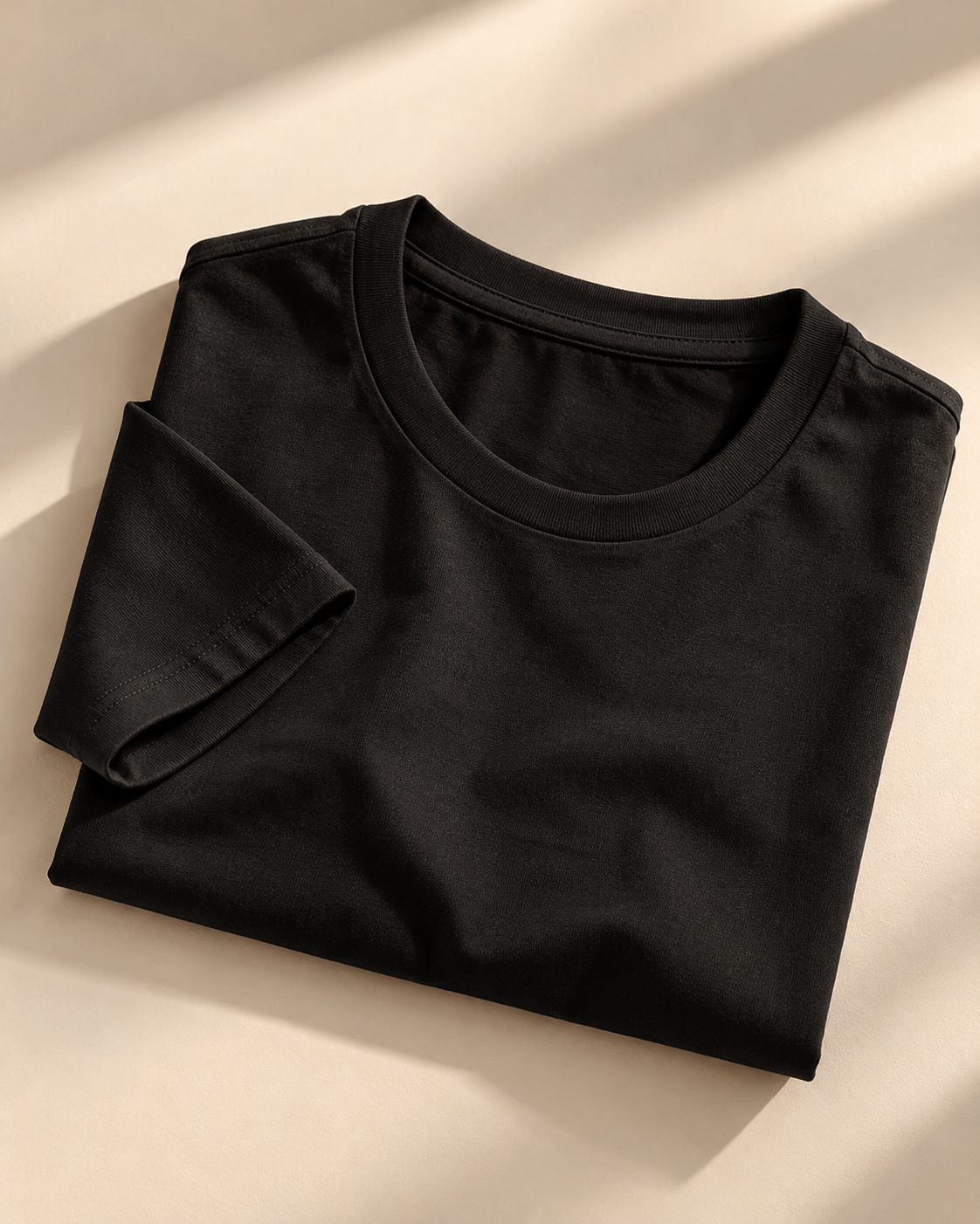 Women’s black classic cotton tee product view